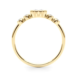 5 Stone Fashion Ring With Oval Center - alt view