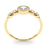 5 Stone Fashion Ring With Oval Center - alt view
