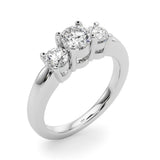 Three-Stone Engagement Ring (Round Center) - alt view