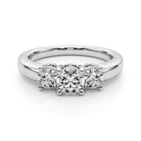 Three-Stone Engagement Ring (Round Center) - alt view