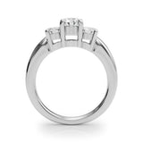 Three-Stone Engagement Ring (Round Center) - alt view