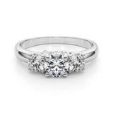 Three-Stone Engagement Ring (Round Center) - alt view