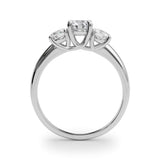 Three-Stone Engagement Ring (Round Center) - alt view