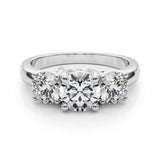 Three-Stone Engagement Ring (Round Center) - alt view