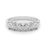 5 Stone Band Princess Cut - alt view