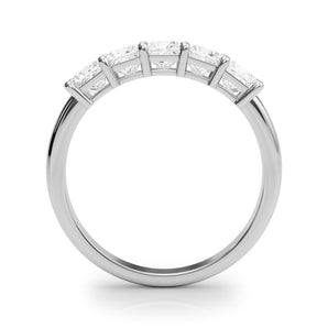 5 Stone Band Princess Cut - alt view