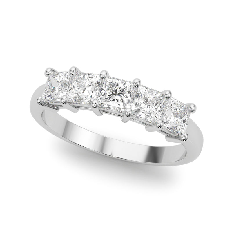 5 Stone Band Princess Cut