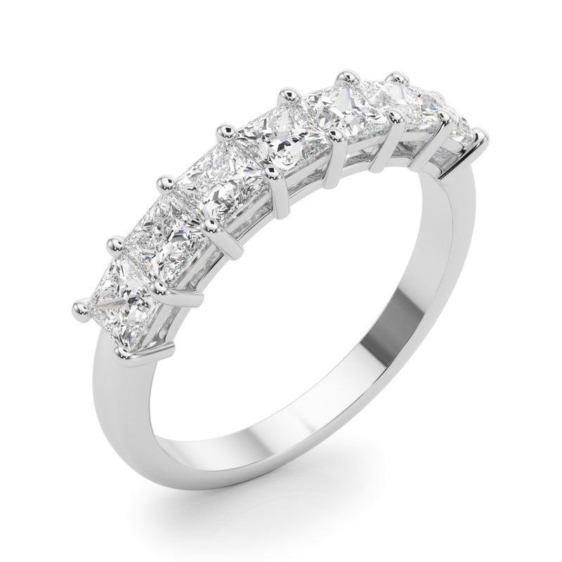 7 Stone Band Princess Cut - alt view