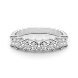 7 Stone Band Princess Cut - alt view