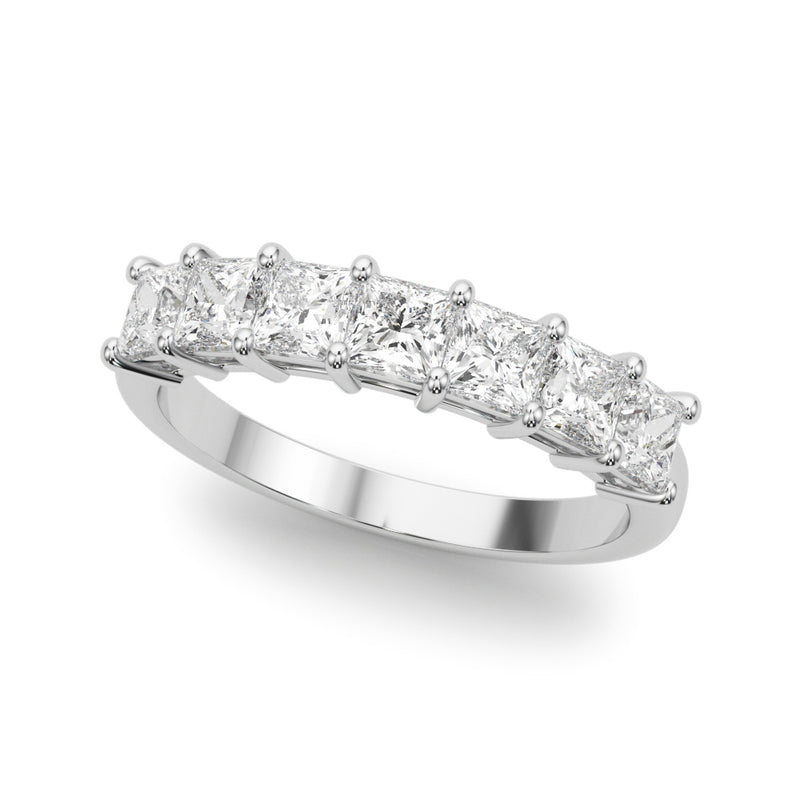 7 Stone Band Princess Cut