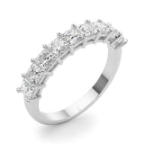 9 Stone Band Princess Cut - alt view