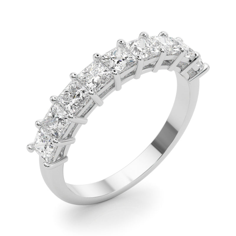 9 Stone Band Princess Cut - alt view