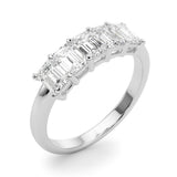 5 Stone Band Emerald Cut - alt view