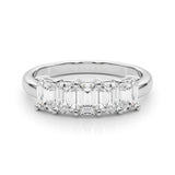 5 Stone Band Emerald Cut - alt view