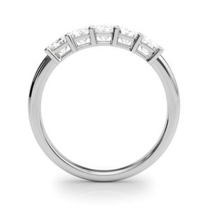 5 Stone Band Emerald Cut - alt view