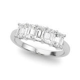 5 Stone Band Emerald Cut