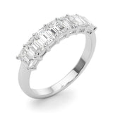 7 Stone Band Emerald Cut - alt view