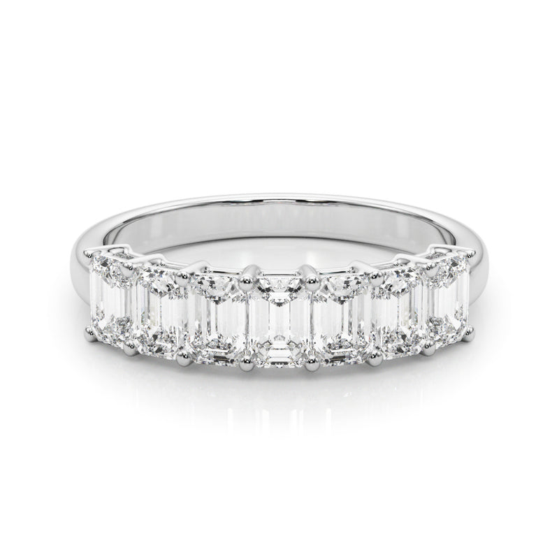 7 Stone Band Emerald Cut - alt view