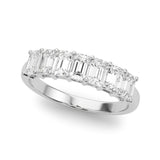 7 Stone Band Emerald Cut