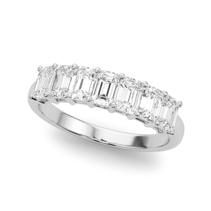 7 Stone Band Emerald Cut