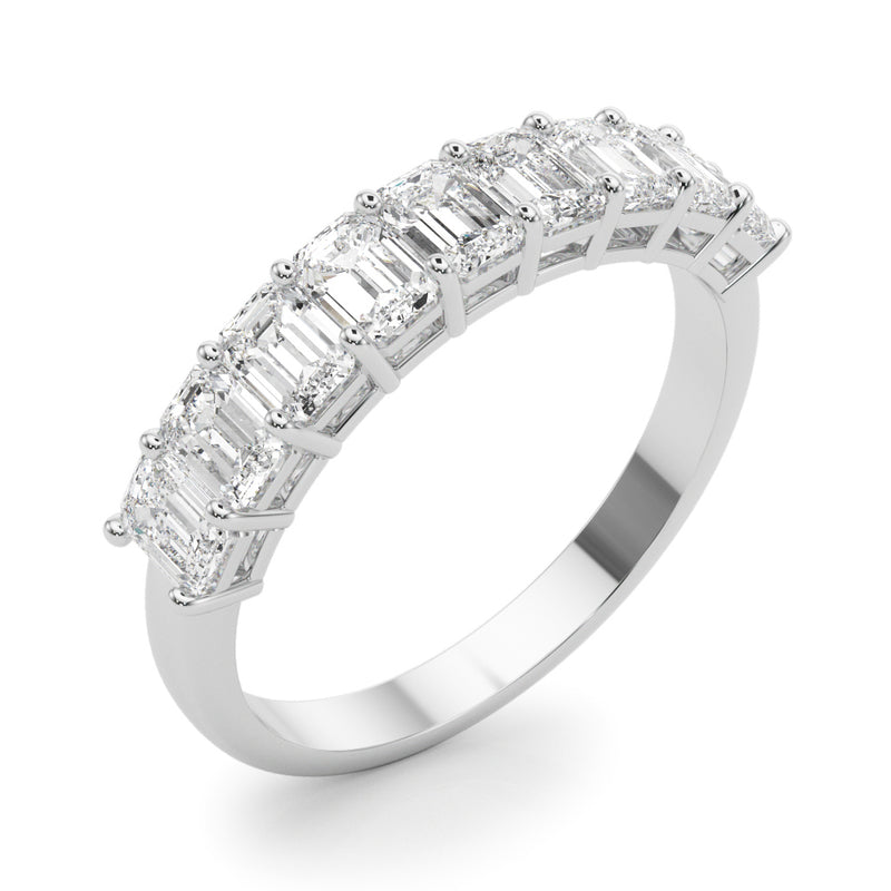 9 Stone Band Emerald Cut - alt view
