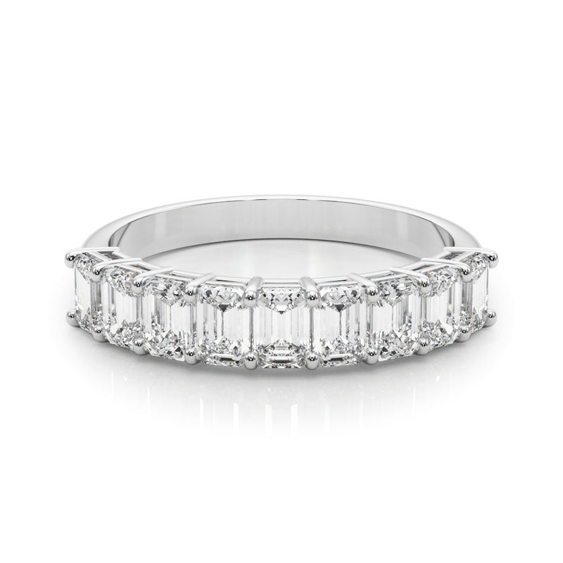 9 Stone Band Emerald Cut - alt view