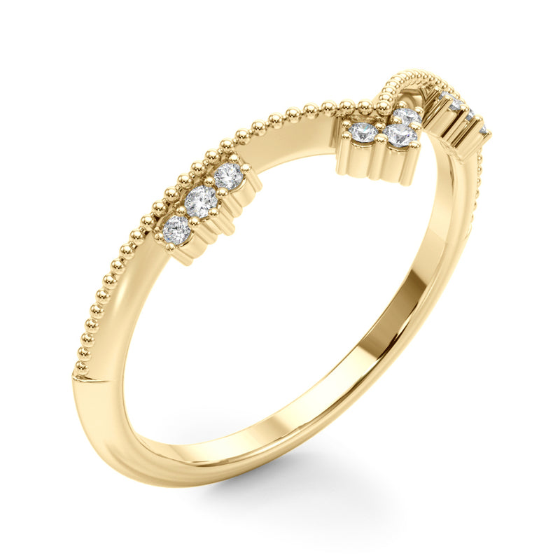 Chevron Diamond Band - alt view