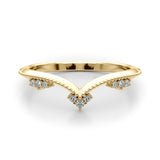 Chevron Diamond Band - alt view