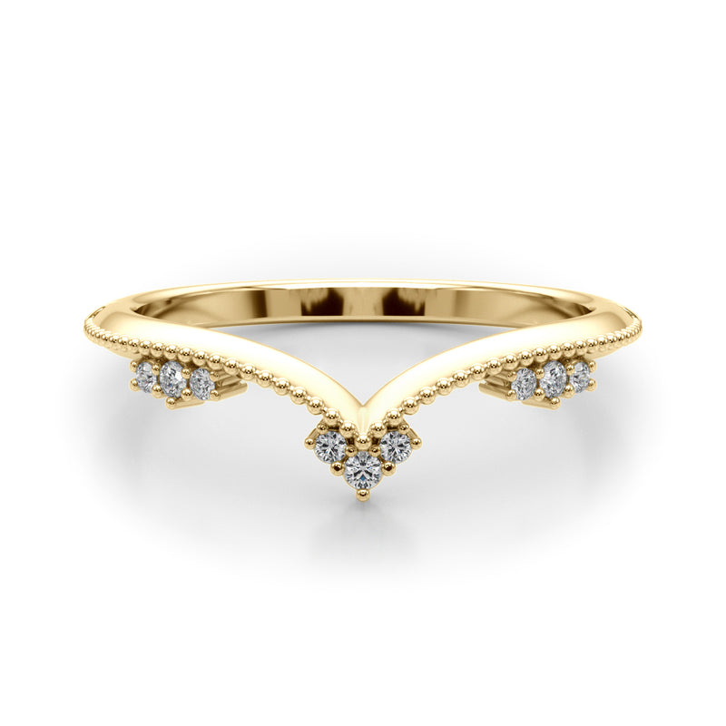 Chevron Diamond Band - alt view