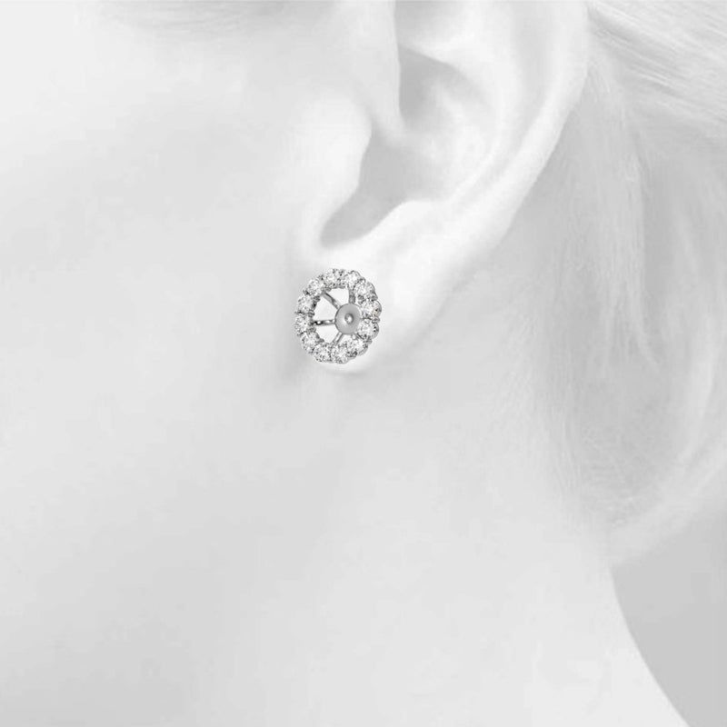 Earring Jacket For 1.0 Ct - alt view