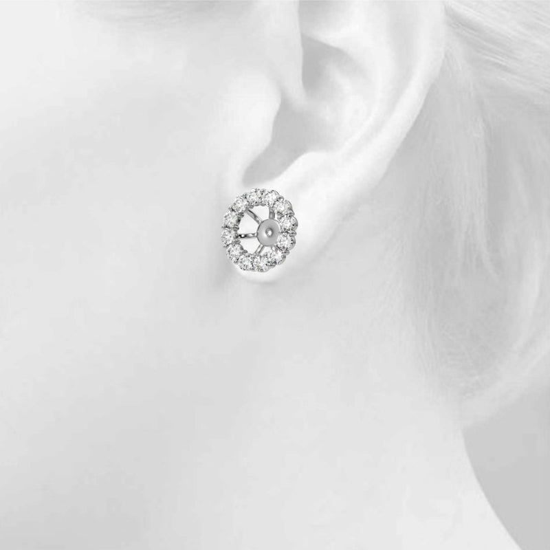 Earring Jacket For 2.0 Ct - alt view