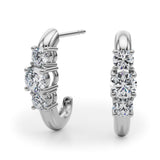 Three-Stone Earrings - alt view