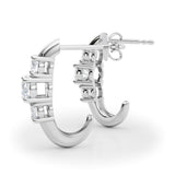 Three-Stone Earrings - alt view