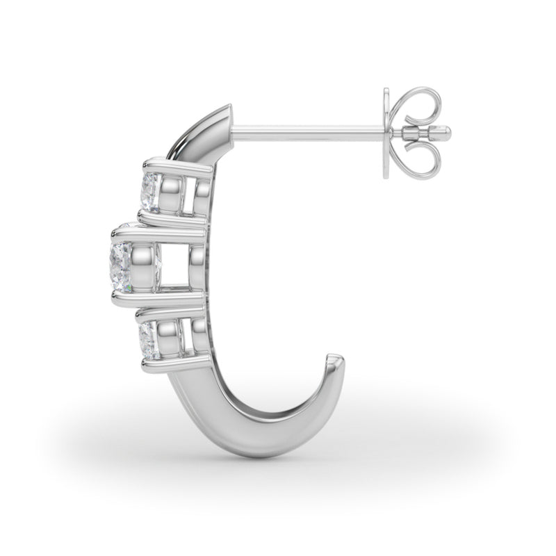 Three-Stone Earrings - alt view