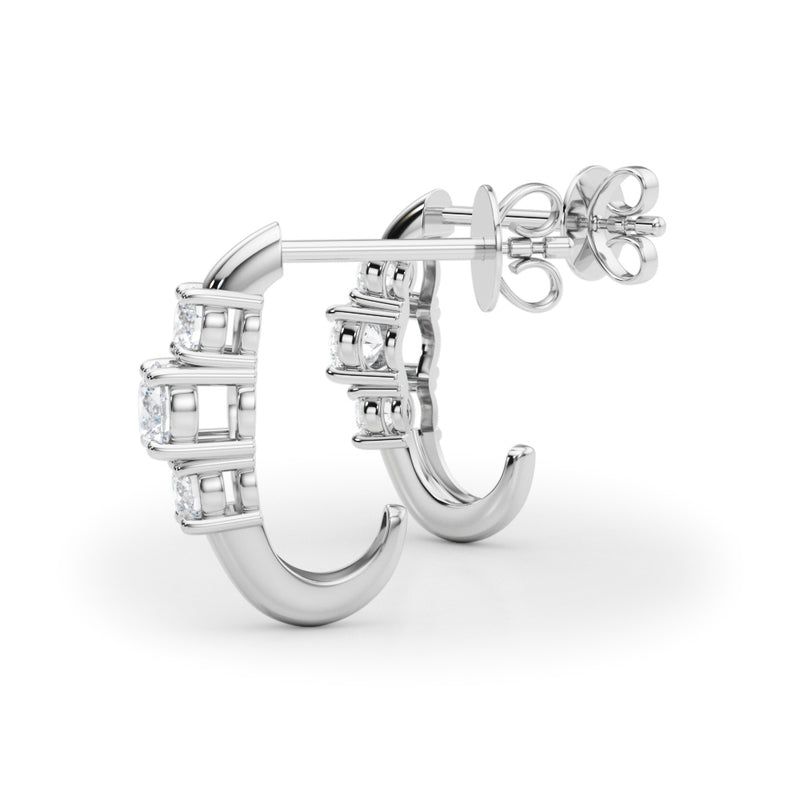 Three-Stone Earrings - alt view