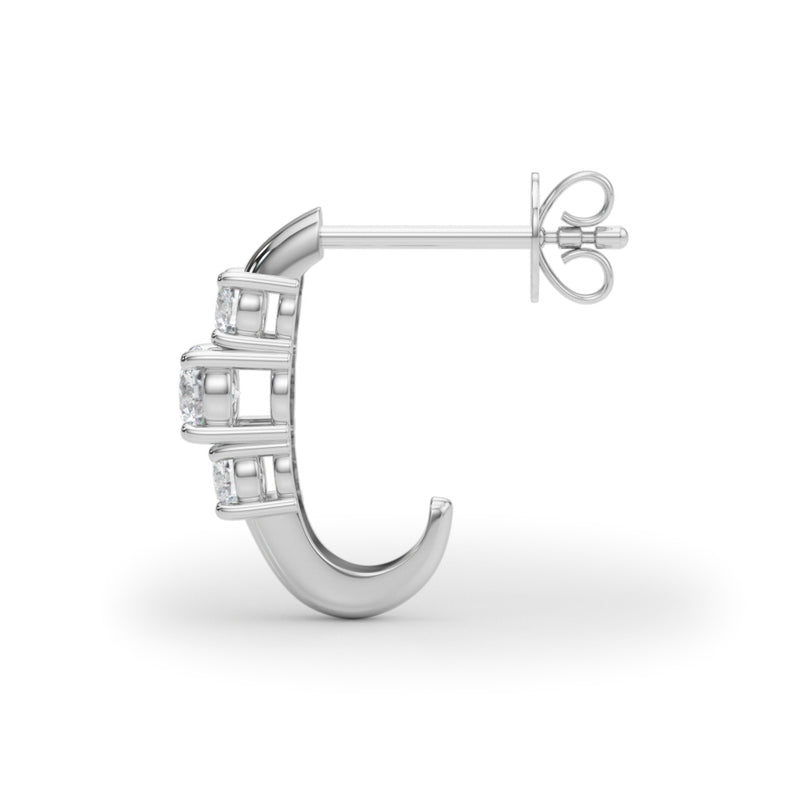 Three-Stone Earrings - alt view
