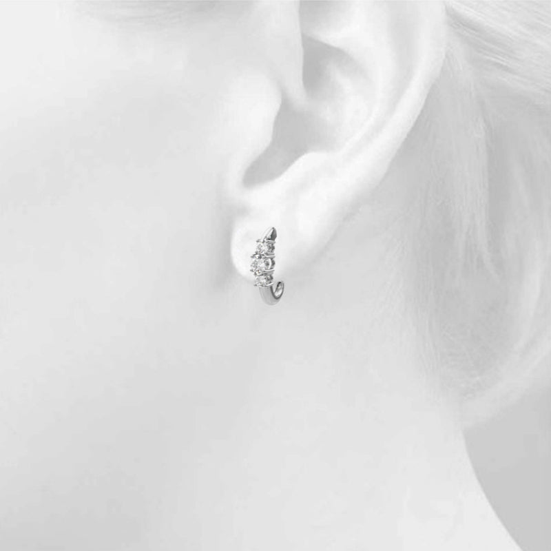Three-Stone Earrings - alt view