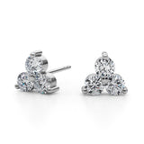Three-Stone Earrings - alt view