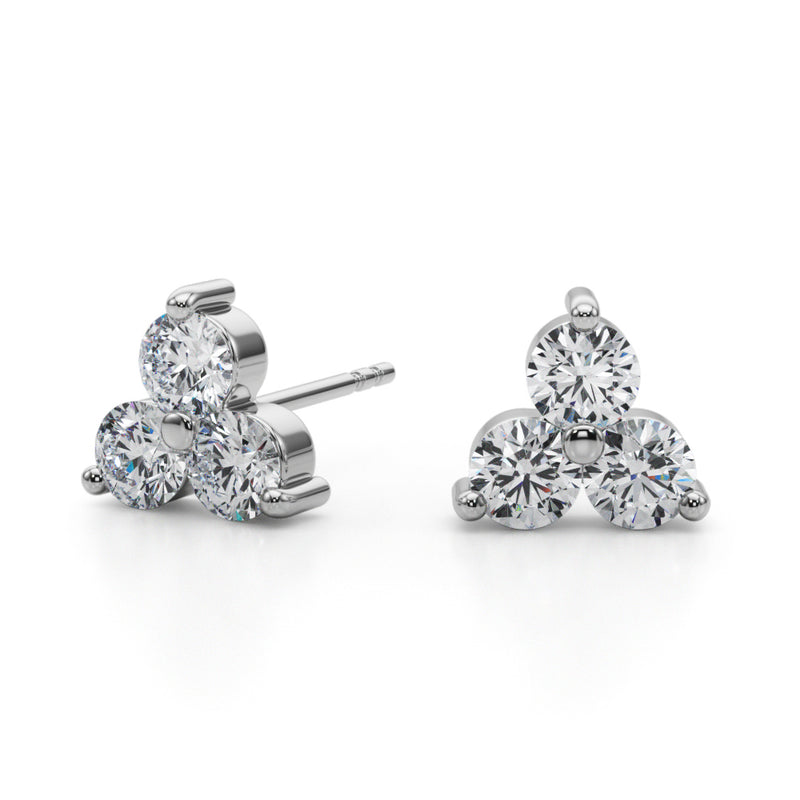 Three-Stone Earrings - alt view