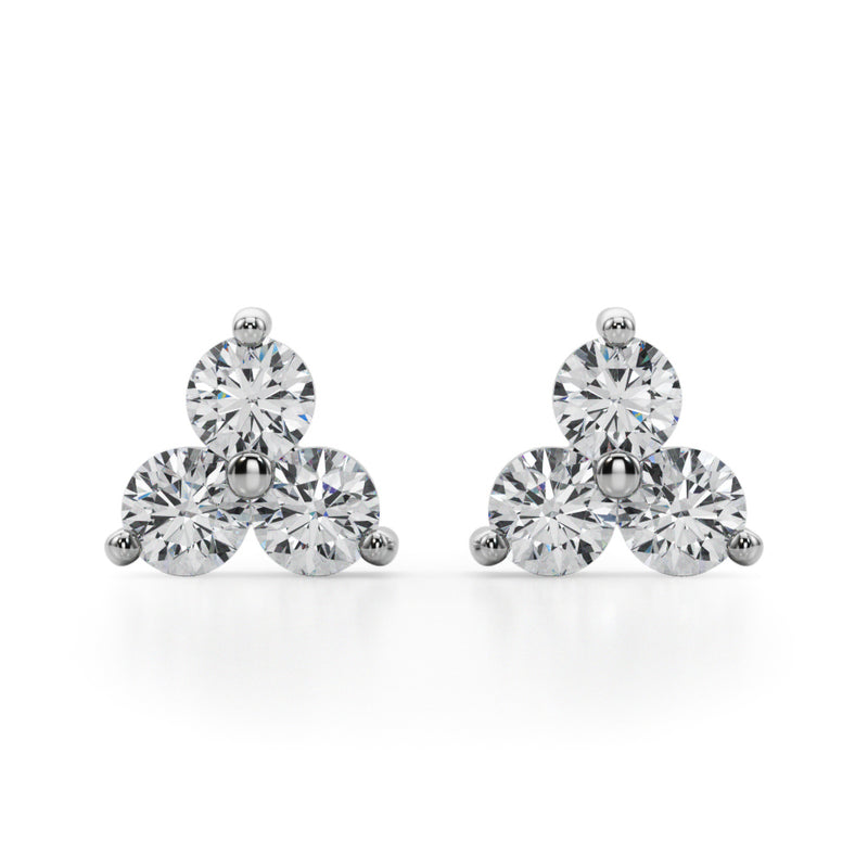 Three-Stone Earrings