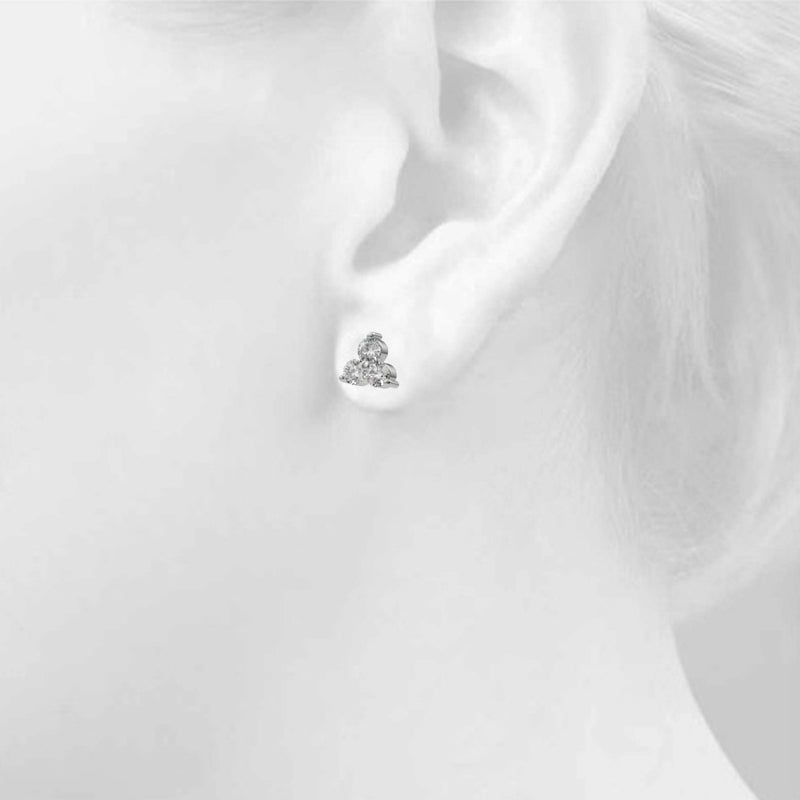 Three-Stone Earrings - alt view