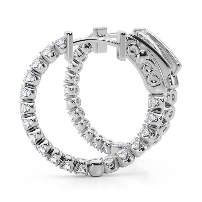 .75 Inch 4 Prong Round Hoop - alt view