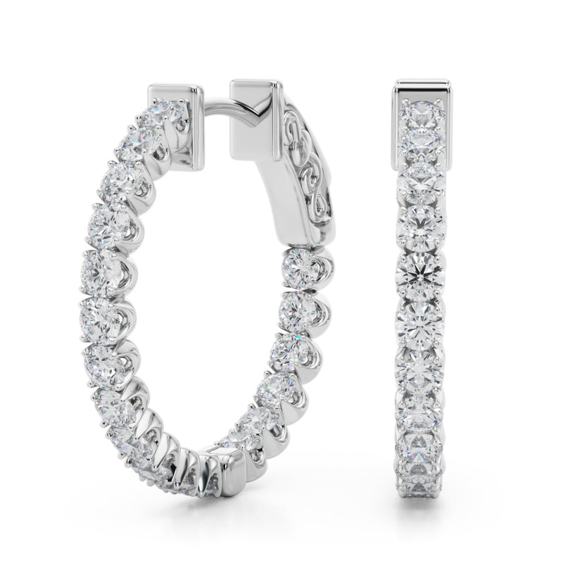 .75 Inch 4 Prong Round Hoop