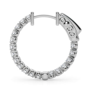 .75 Inch 4 Prong Round Hoop - alt view