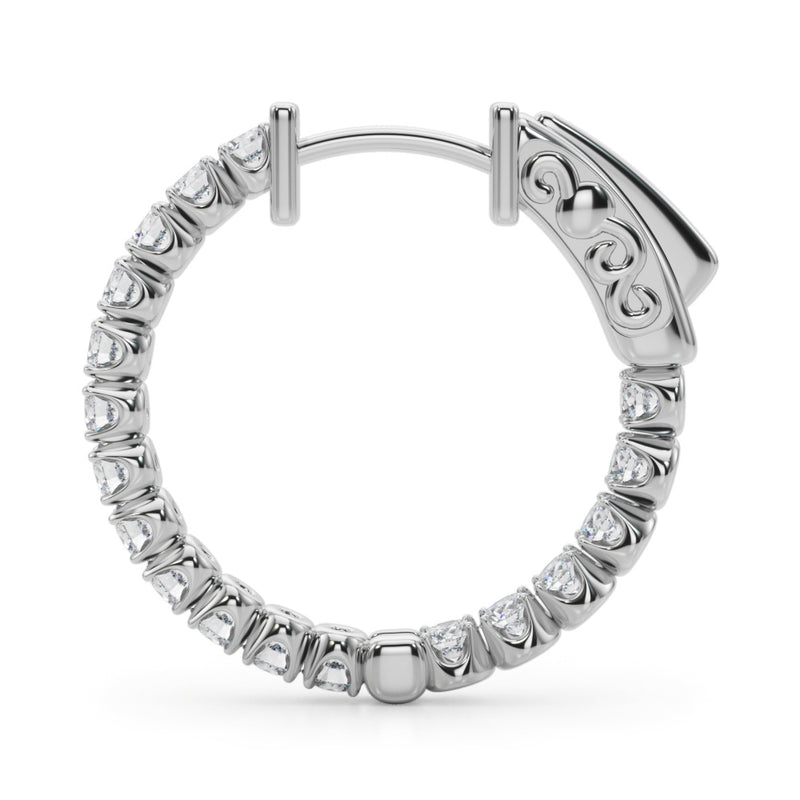 .75 Inch 4 Prong Round Hoop - alt view