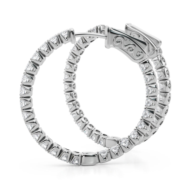 1.1 Inch 4 Prong Round Hoop - alt view