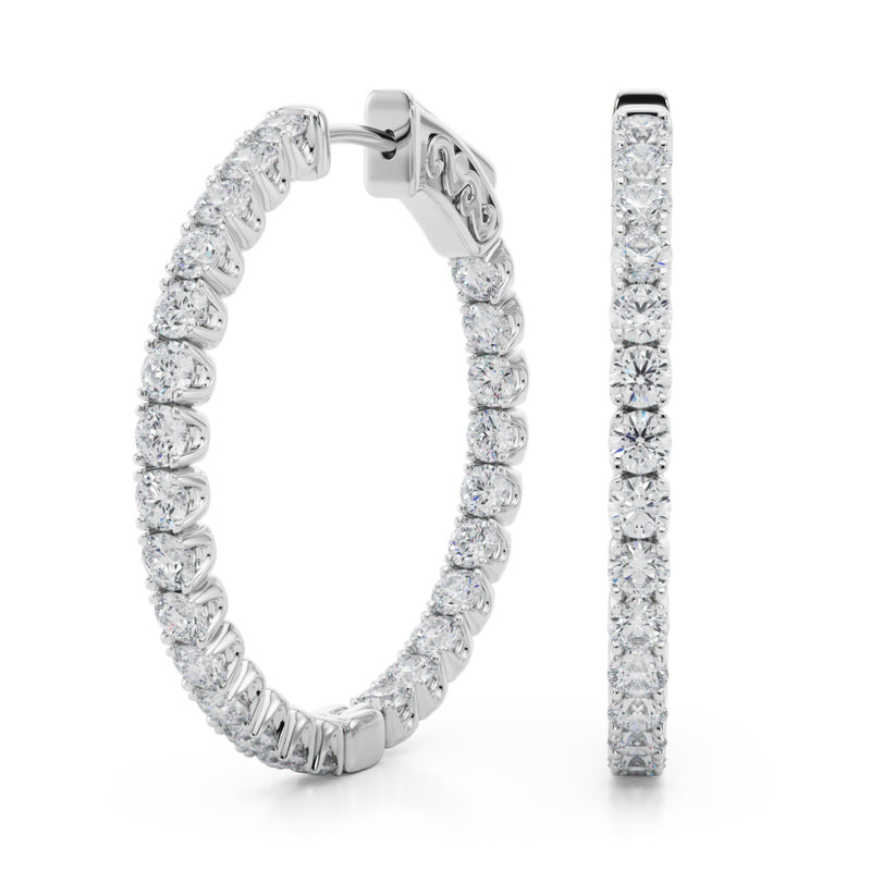 1.1 Inch 4 Prong Round Hoop
