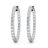 1.1 Inch 4 Prong Round Hoop - alt view