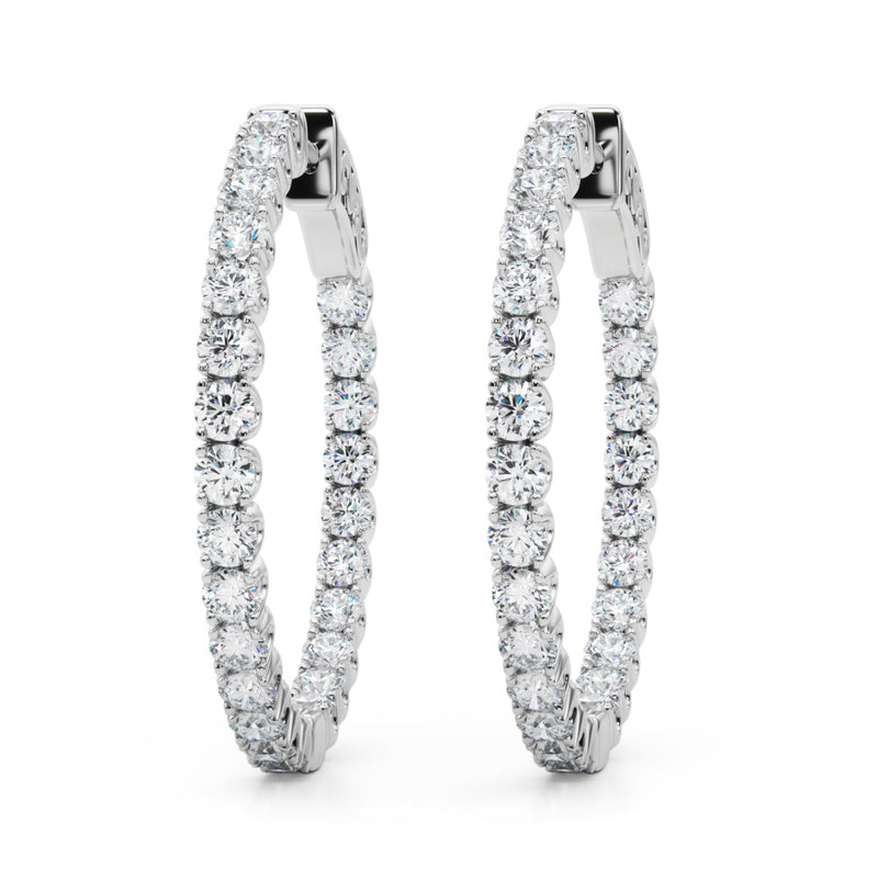 1.1 Inch 4 Prong Round Hoop - alt view