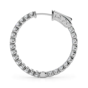 1.1 Inch 4 Prong Round Hoop - alt view
